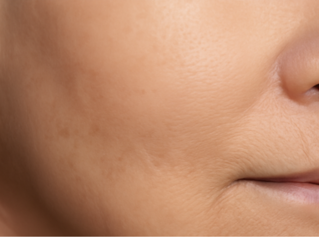 After exosome treatment by BROWZ, revealing smoother, clearer skin with improved texture and reduced blemishes.