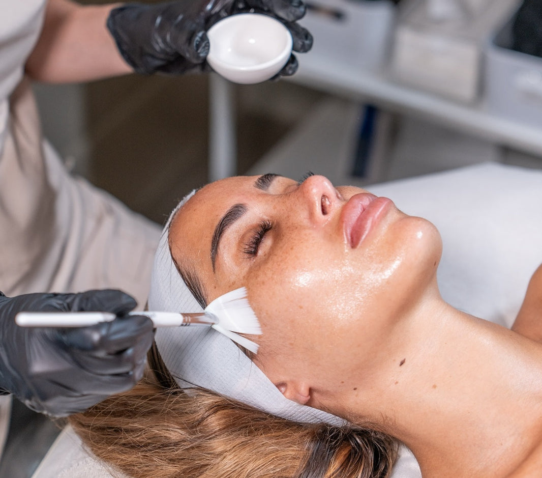 Woman receiving facial pigmentation and hyperpigmentation treatment by experienced specialists at BROWZ Dubai