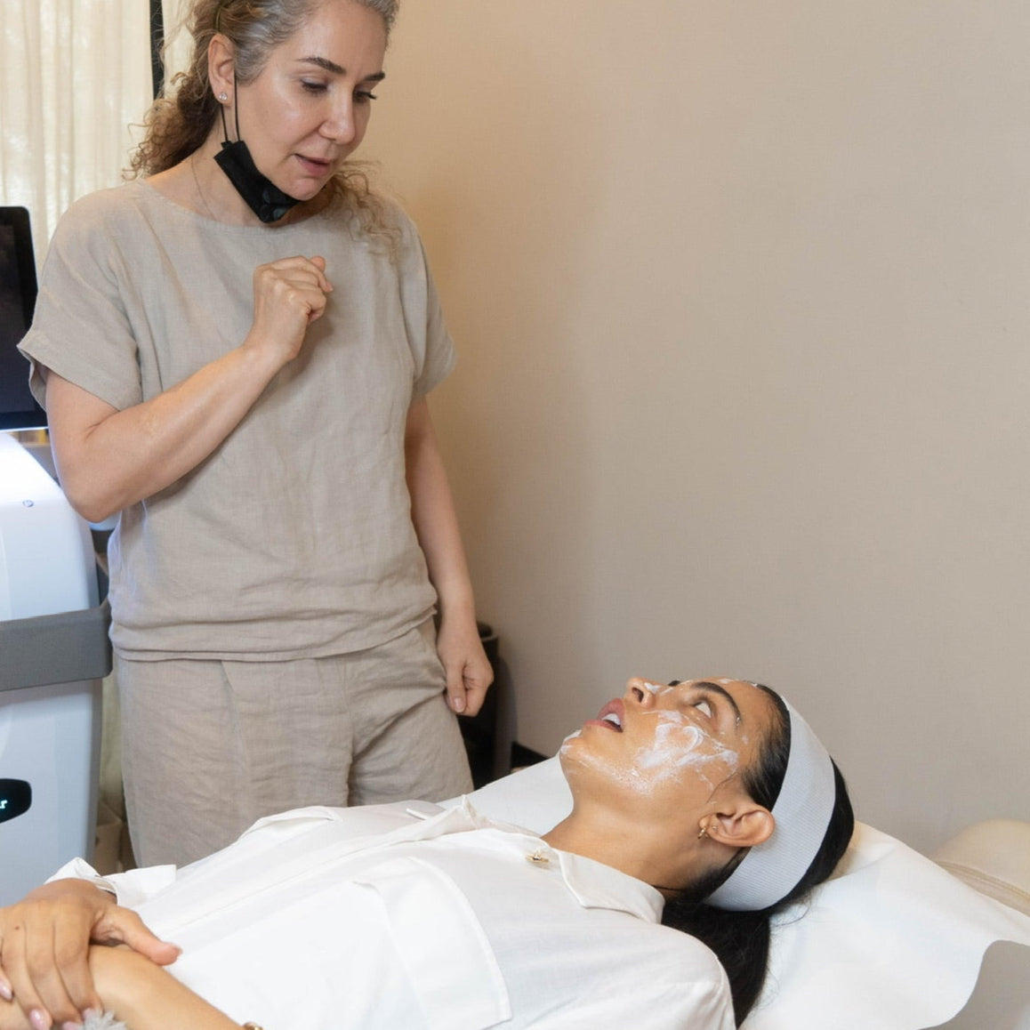 Progress check and maintenance plan at BROWZ Dubai, where a specialist reviews the results to ensure continued skin improvement
