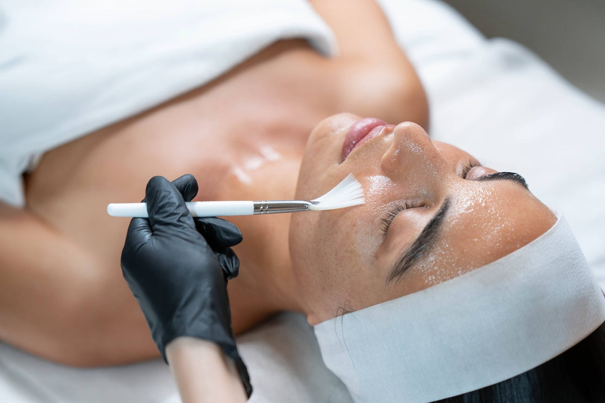 Chemical Peel treatment performed at BROWZ to exfoliate and improve skin texture.