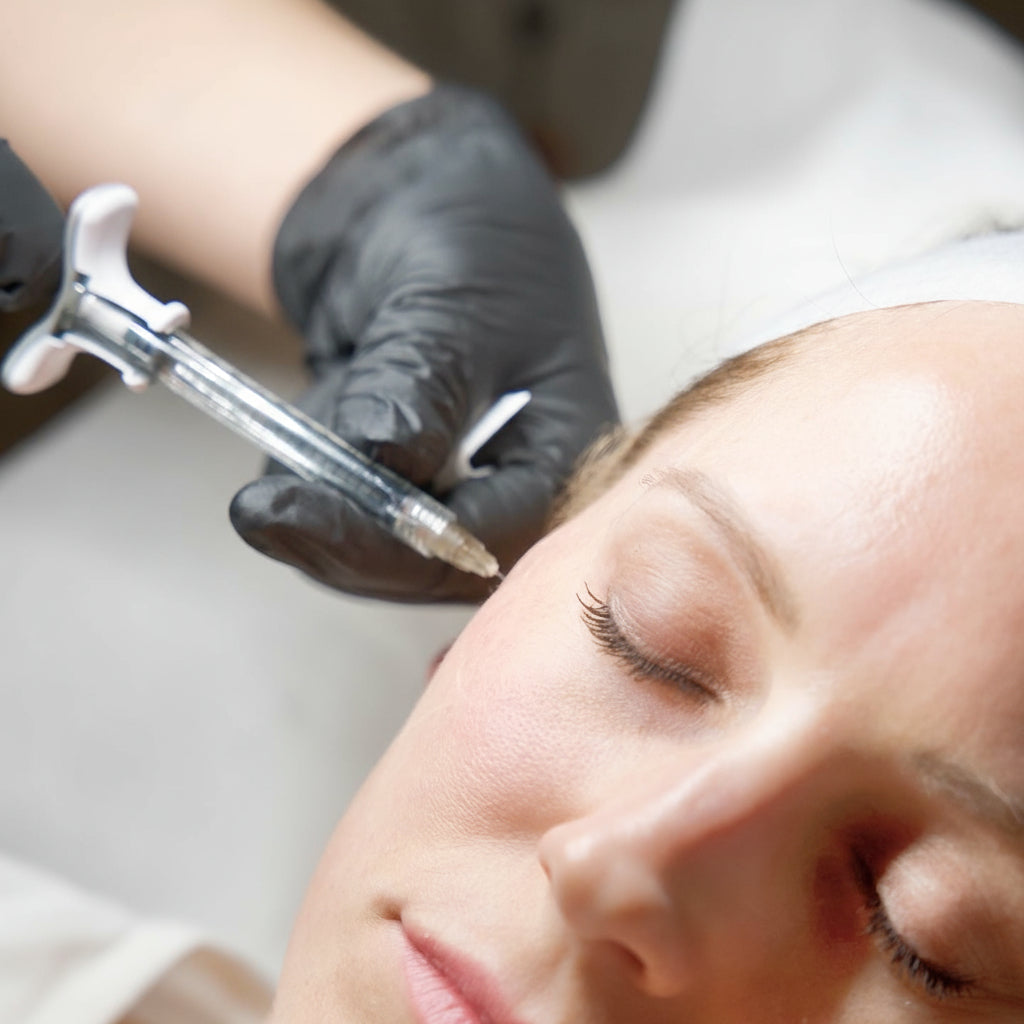 Close-up look of a woman's radiant, glowing skin, representing the glow achieved after Sculptra in Dubai by a specialist at BROWZ.